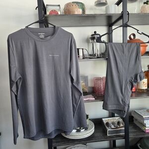 Weatherproof Pants And Shirt Men's Gray Long Sleeve 2 Pieces XL Warm Layering